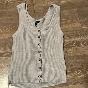 Button up “knitted” tank top